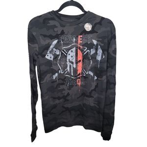 Howitzer Nwt Respect Fire long sleeve camo men's t-shirt size Small